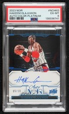 2023 Panini Noir Color Platinum 5/10 Hakeem Olajuwon #NC-HKO PSA 6 Auto HOF h8q