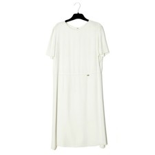 Chanel 2011 Dress FR38 White Viscose Minimal Dress UK10 US8
