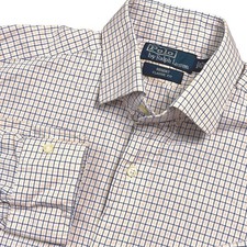 Vintage Polo Ralph Lauren Regent Classic Fit Checkered Dress Shirt Mens 15 1/2