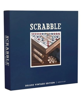 Scrabble Deluxe Vintage Edition with Rotating Game Board by WS Game Company