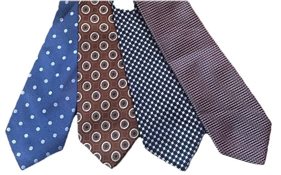 Saks Fifth Avenue Men's Silk Neck Ties - Lot of 4 - 100% Silk - Mixed Colors