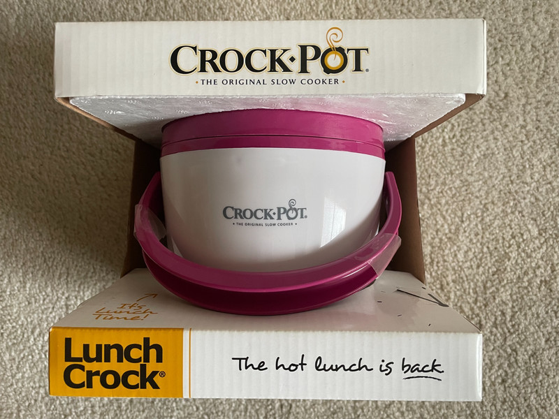 Crock-Pot 20-Ounce Electric Lunch Crock Purple/White New in Box