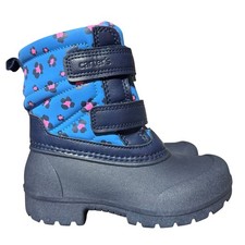 Carter's Navy  Hot Pink Leopard Lrint Winter Boots   Toddler 9, NWT