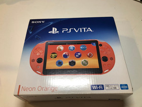 SONY PS Vita PCH-2000 Slim with  Box + Accessory neon orange very nice