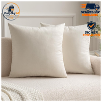 Kissenbezug 50X50 Cm Samt Cremeweiß 2Er Set FüR Couch KissenhüLle 2 StüCk