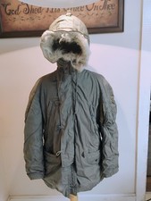 Vtg Lancer USAF N-3B ECWS Parka Jacket Coat Men S 1974 Air Crew Sage MIL-J-6279H