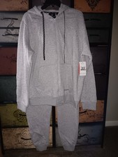 Spyder Hooded Sweatshirt Full Zip  Sweatpants Set Sz L Grey New W/tags  