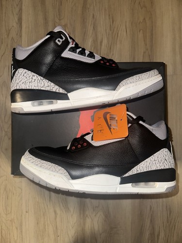 Talla 12 Jordan 3 Negro Cemento EXCELENTE ESTADO con Caja Original! - Imagen 5 de 6