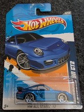 Hot Wheels HW All Stars 12 Porsche 911 GT2 Blue - Uncommon Canadian Card W/ case