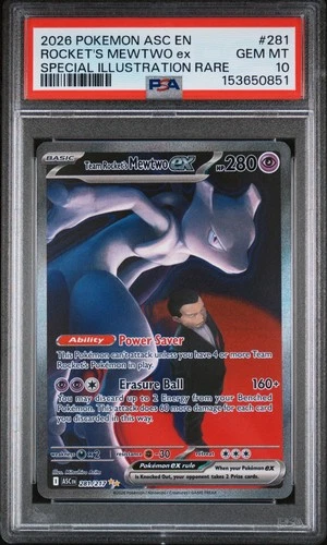2026 POKEMON ASCENDED HEROES ROCKET'S MEWTWO ex SPECIAL ILLUSTRATION RARE PSA 10