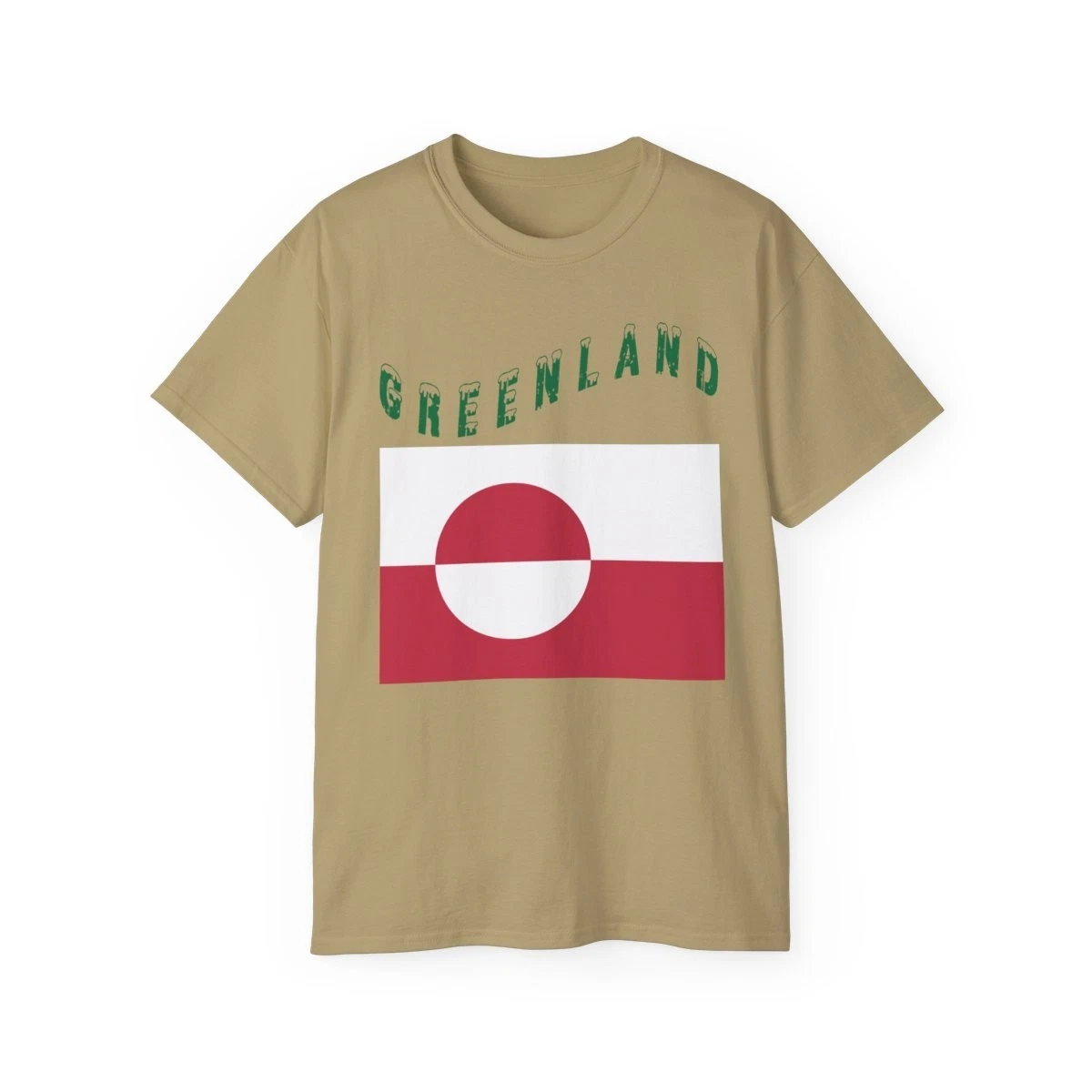 Greenland Flag Ice Waving T-Shirt