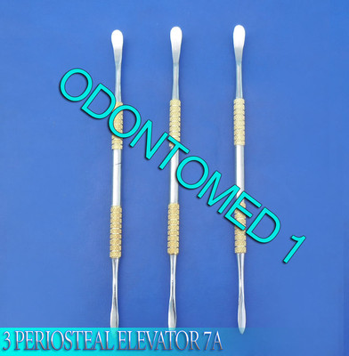 3 Periosteal Elevator 7a Gold Plated Dental Instruments