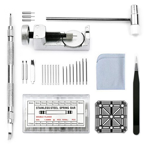 Portable Watch Repair Kit Band Strap Link Pins Remover Screwdriver Tool Set g