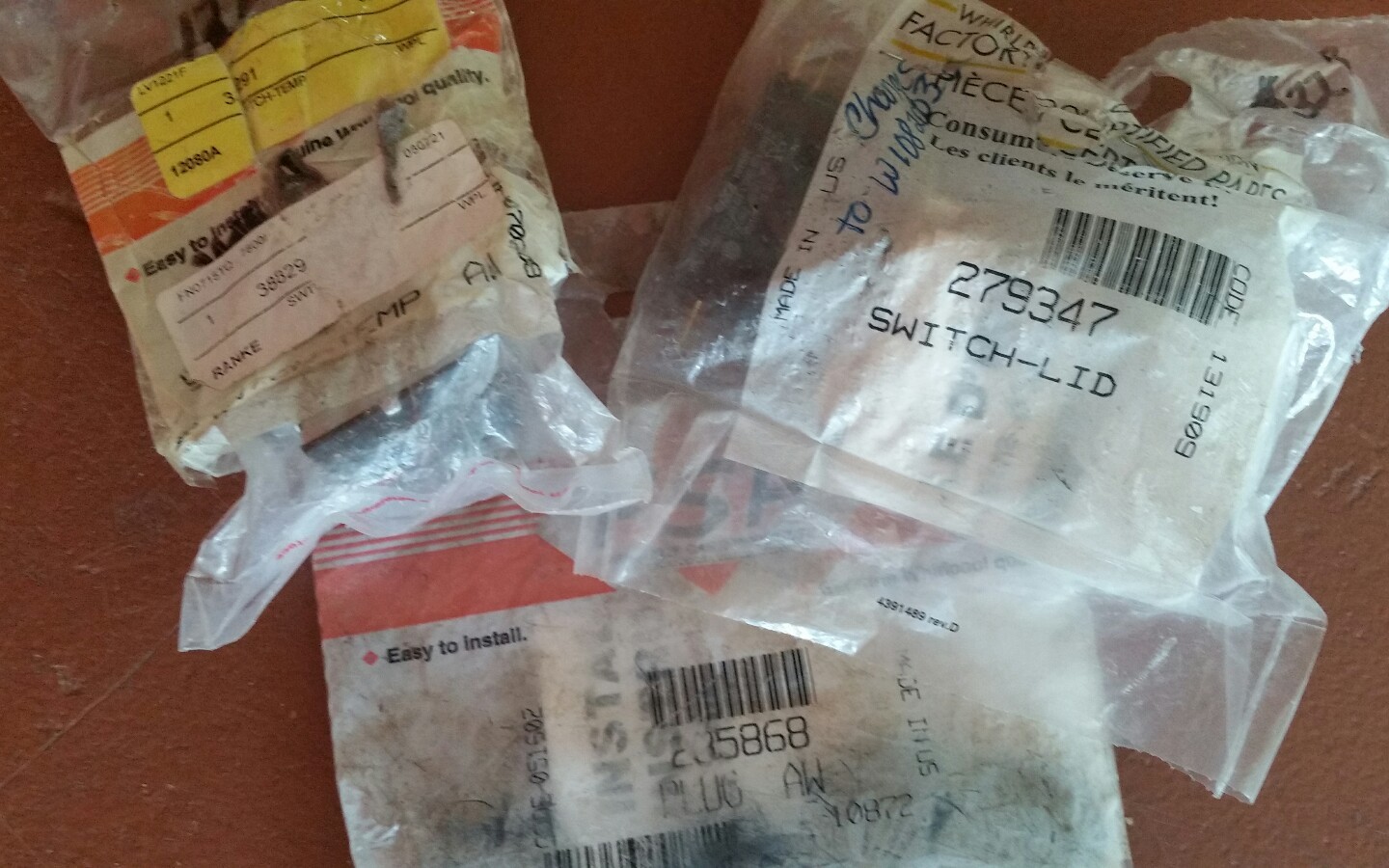 Lot of 11 Miscellaneous Whirlpool Washer Parts eBay