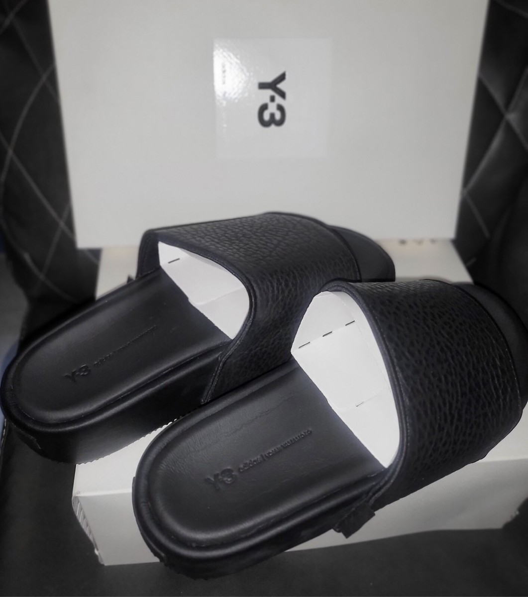 adidas y3 slides Men size 9.5 color Black/Black/Black adidas y3 slides Men size 9.5 color Black/Black/Black