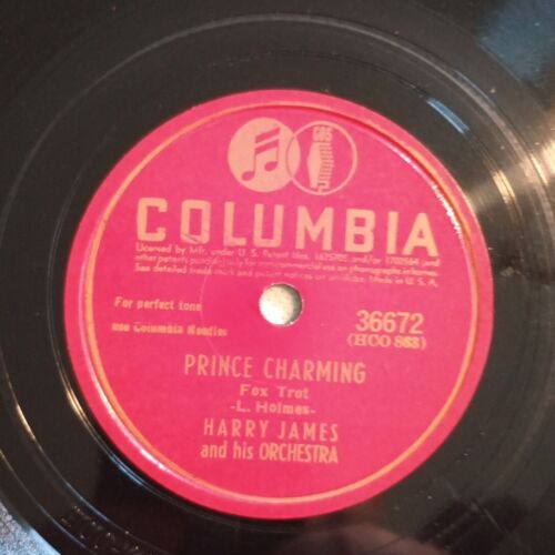 Harry James And His Orchestra – Prince Charming/Velvet Moon 1943 Columbia 36672
