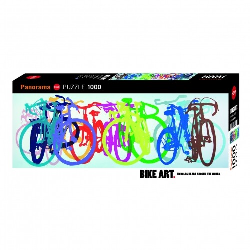 Puzzle - Colourful Row, Bicicletta Articolo - Panorama 1000 Parti