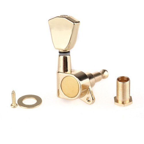 Musiclily Pro Gold 6 Inline Guitar Sealed Tuning Machine Heads Set Right Hand - Picture 3 of 5