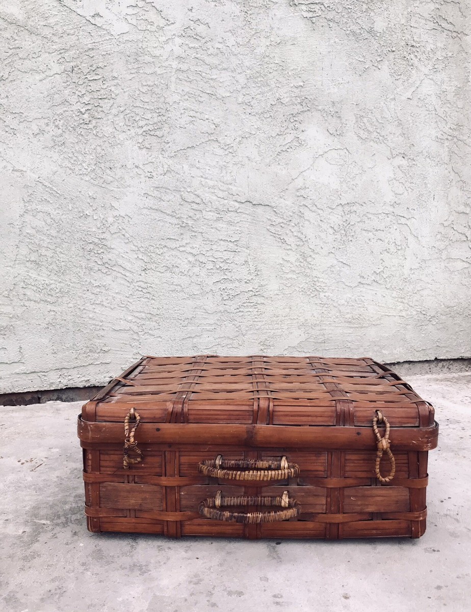 Vintage Wicker Suitcase - Made In Occupied Japan 1945-1951 | eBay