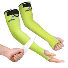 Cut Resistant Gardening Sleeves with Tumb Hole, Protective Arm Sleeves for Ya...