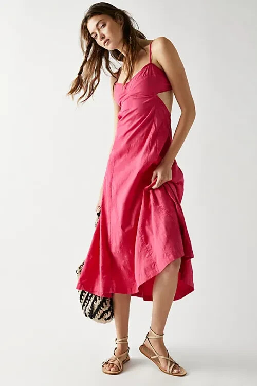 knee length dresses for ladies Bella Mae Midi Dress, Tea Combo