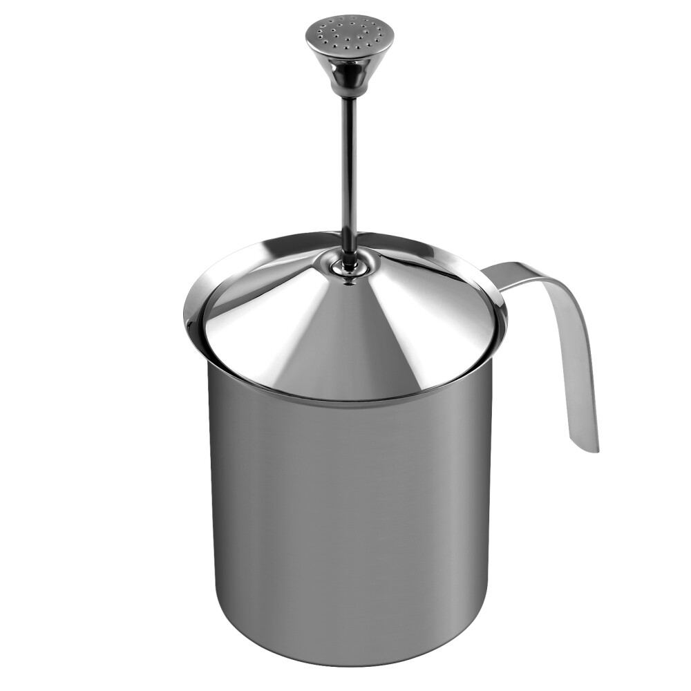 Milk Frother Manual Stainless Bubbler Foam Maker for Coffee