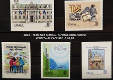 2023 FRANCOBOLLI di ITALIA da COLLEZIONE in biblioteca giornata degli studenti @
