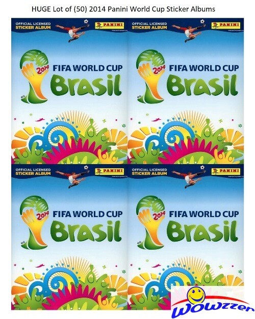 (50) 2014 Panini World Cup Soccer Brazil FIFA 72 Page Sticker Collector Album!