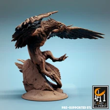 Rukh Roc Giant Gryphon Attacking Miniature D&D DnD Pathfinder RPG