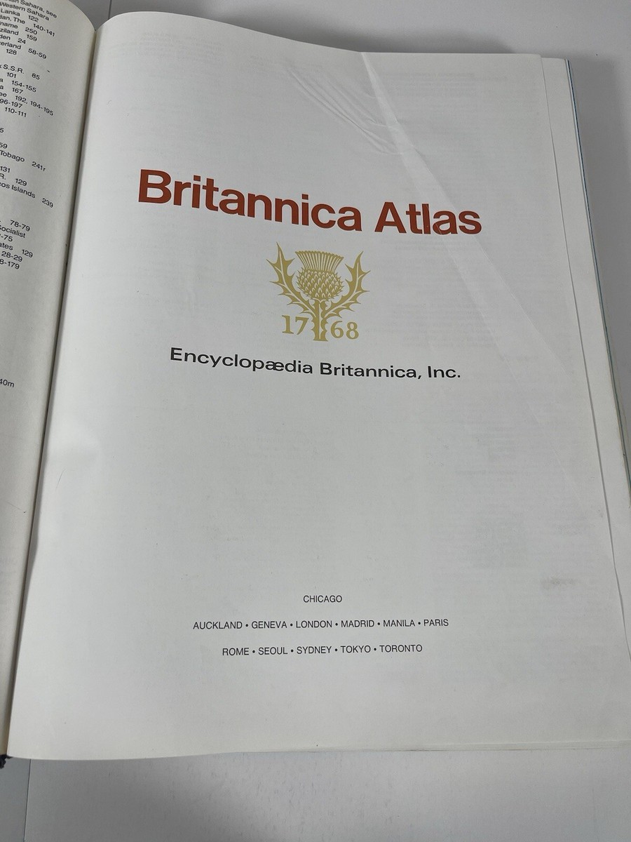 Encyclopedia Britannica World Atlas Hardcover Unabridged