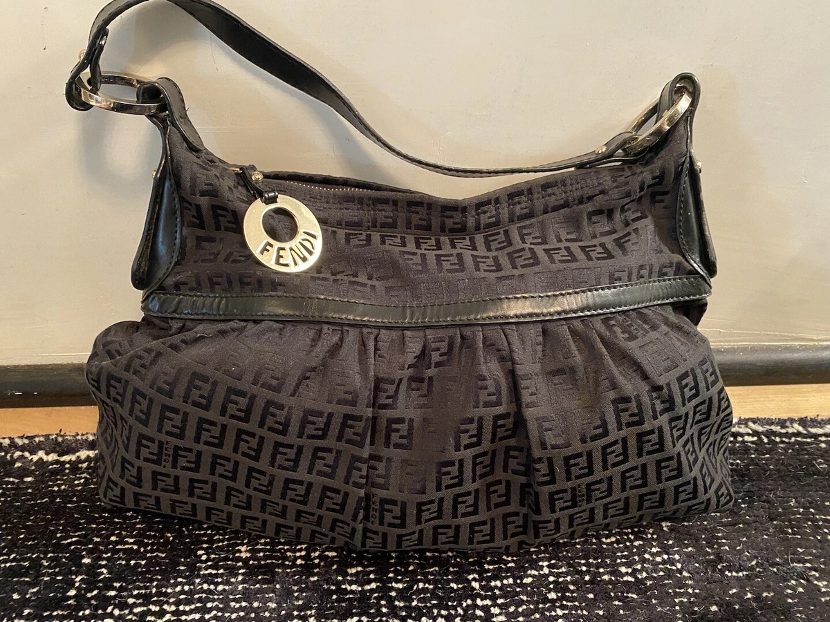 Fendi Zucca Jacquard Large Hobo Bag in Brown