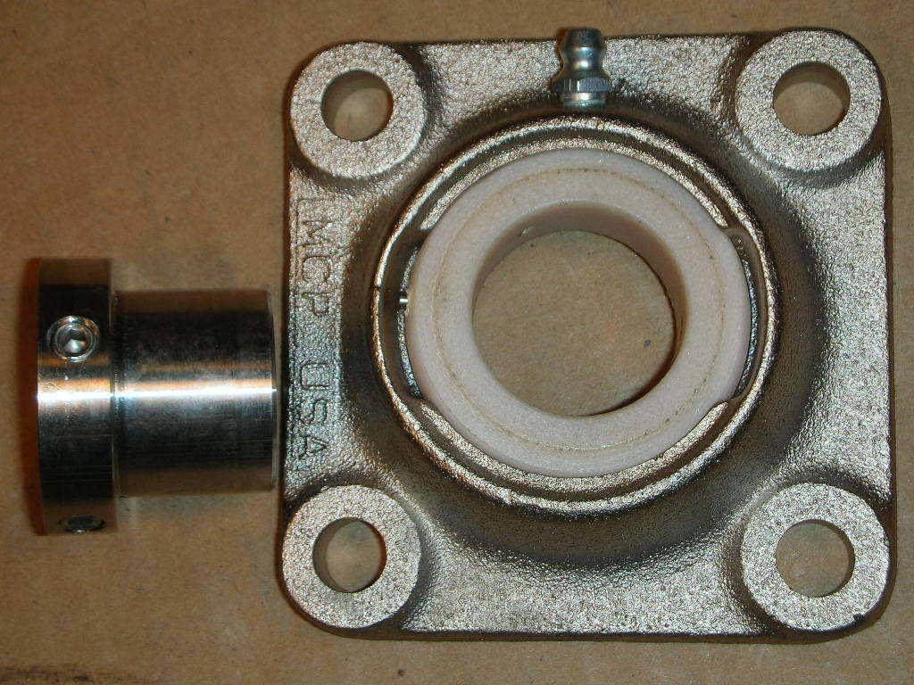 MCP Bearing Plastic Sleeve 4 Bolt Flange Nylon UHMW PFTE 3/4" ID 33/8