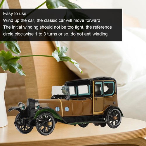 Clockwork Vintage Car Toy Tinplate Handcrafted Retro Wind Up Car Toy - Picture 18 of 19