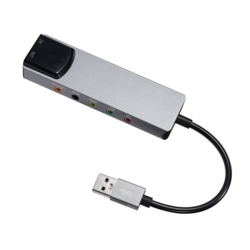 Portable USB Sound Card with 5.1 Surround Sound Capability for Gaming - Afbeelding 5 van 10