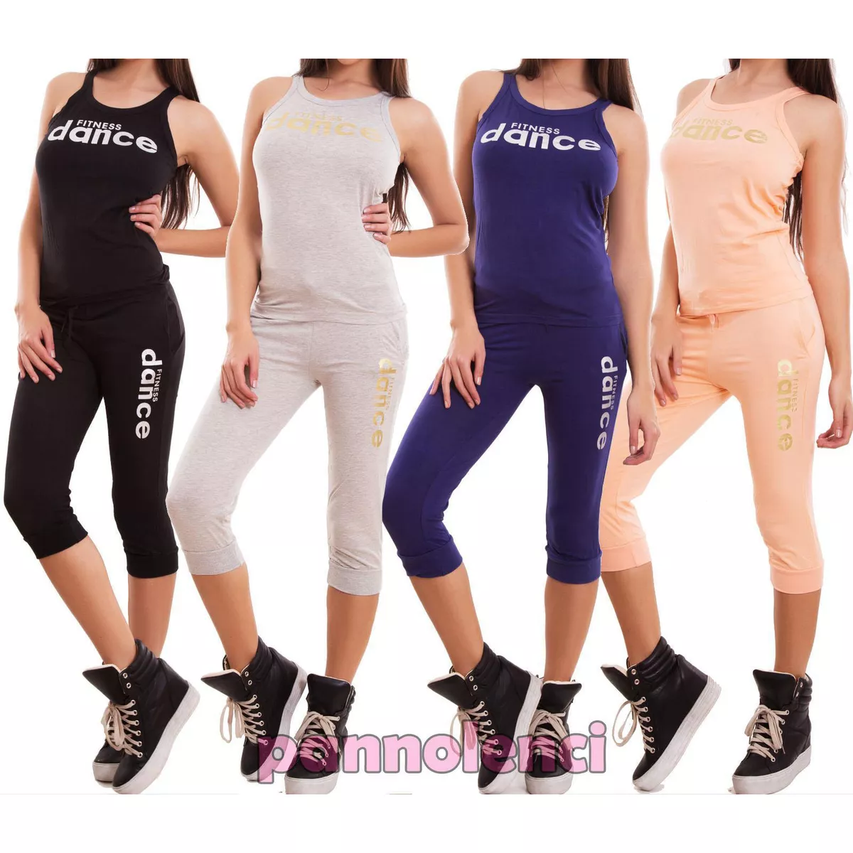 Combinaison Femme Sport Ensemble Débardeur Et Corsaire Danse Fitness Neuf  CX-30