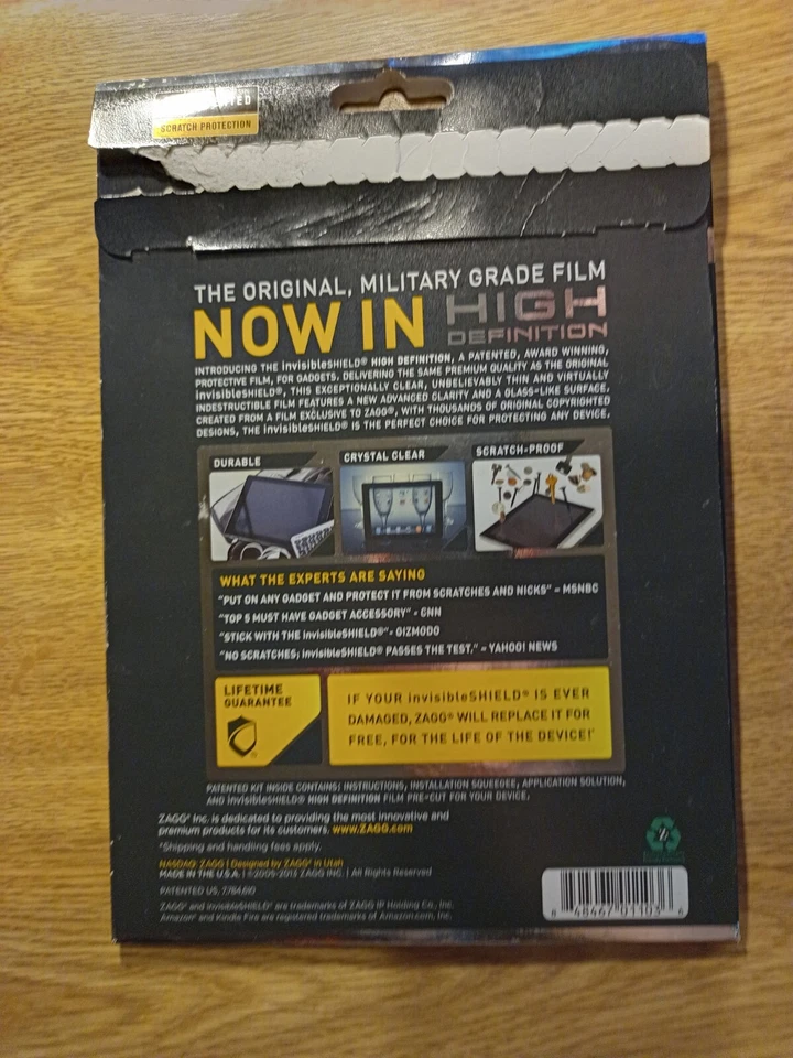 Invisible Shield Screen Protector For Amazon Kindle Fire HDX 7”  New Zagg - Image 3 of 3