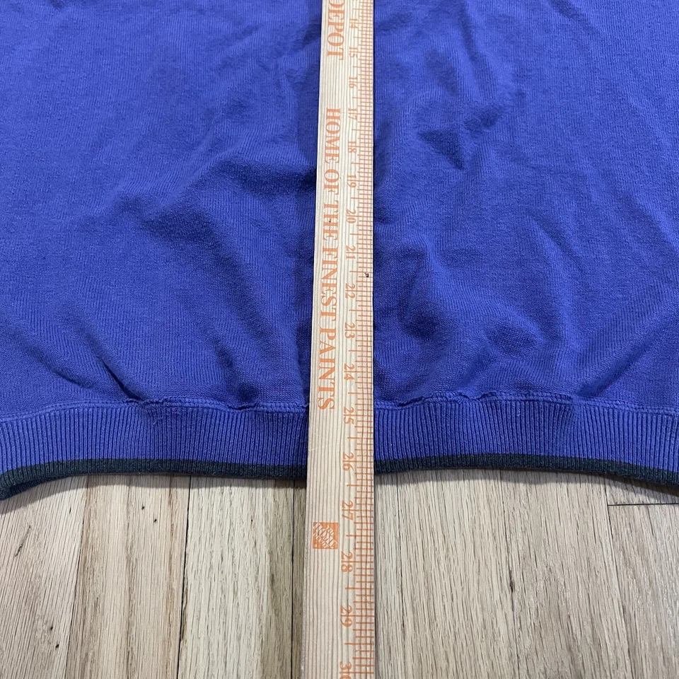 Johnnie O Sweater Men XL Purple 1/4 Zip Merino Wool Classic Golf Comfort Dadcore - Image 4 of 4