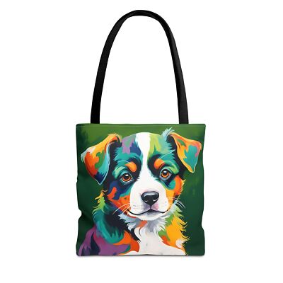 Handtasche, Damen, Tote Bag, Tiermotiv Hund, Shopper, moderne Tragetasche