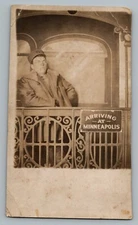 Minneapolis Minnesota MN Man Caboose Arcade Real Photo RPPC Postcard c1910