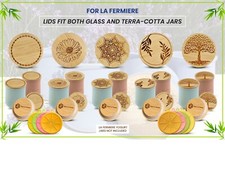 La Fermiere Yogurt Pot Lids - Choose From Bamboo Wood of Food Grade Silicone