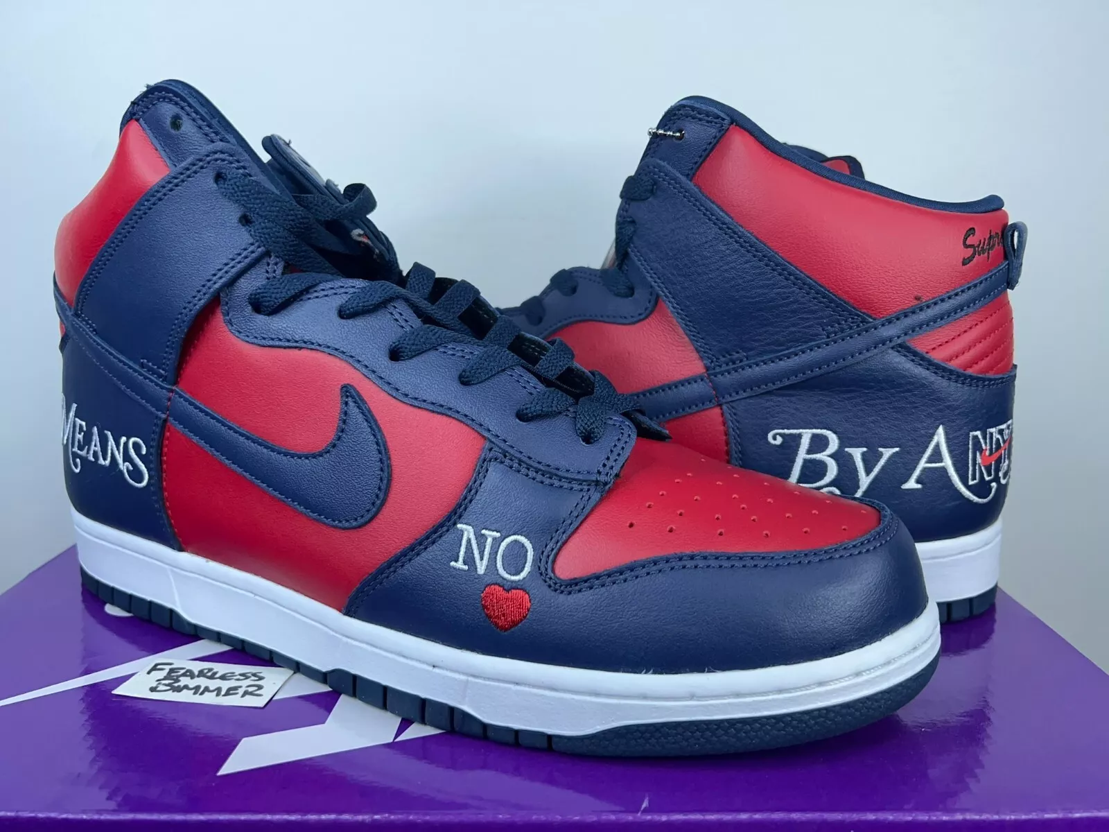 Nike SB Dunk High OG QS Supreme taille 13 par aNY signifie marine DN7341 600