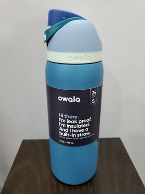 Owala FreeSip Stainless Steel Water Bottle / 32oz / Color: Denim