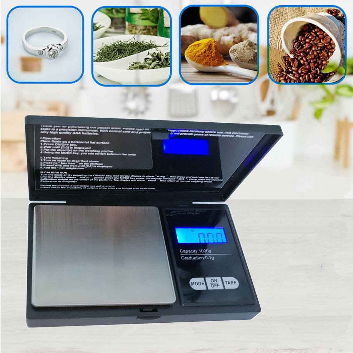 Gram Scale Digital 1000g X 0.1g, Portable Pocke…