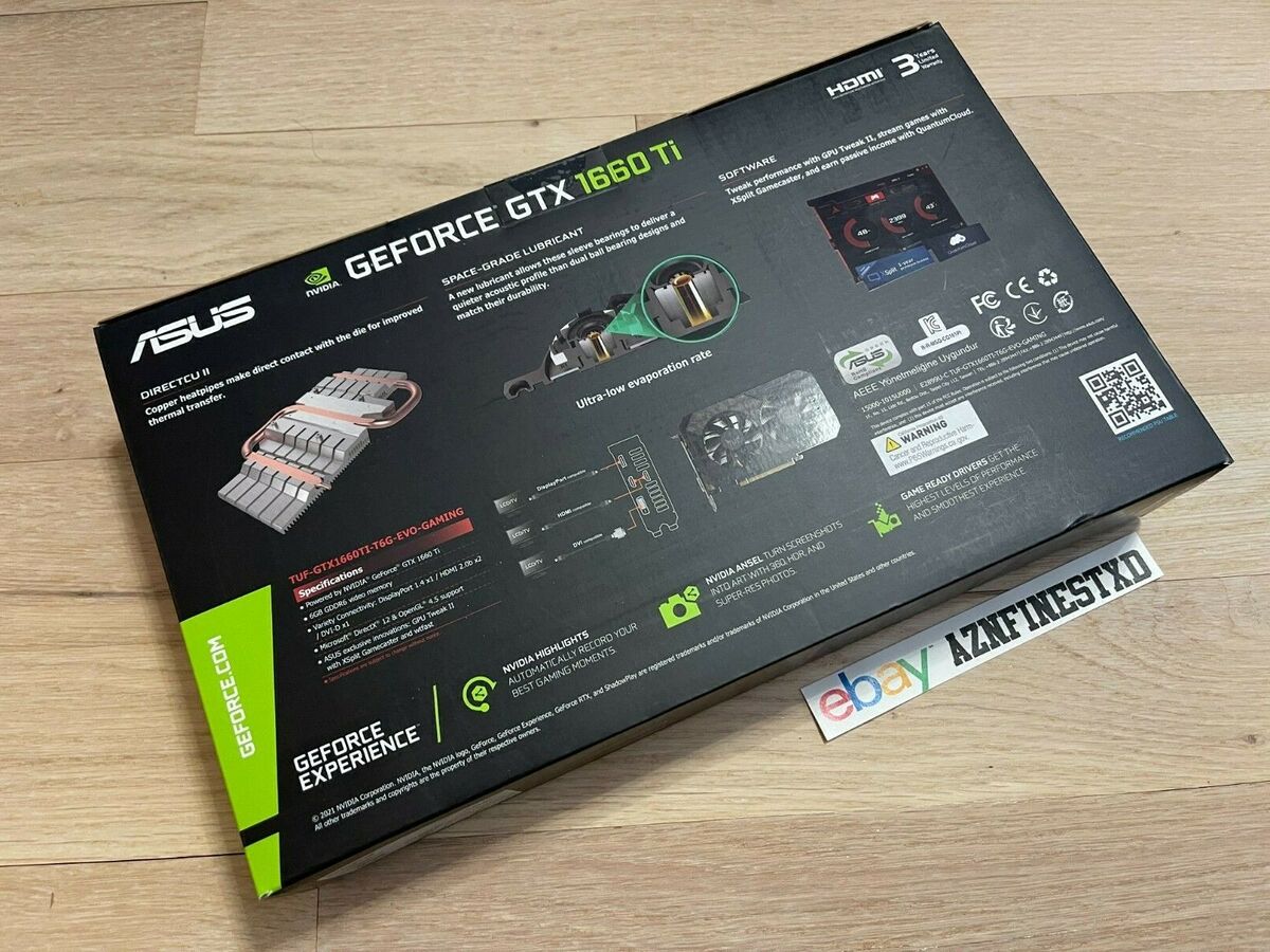 NEW ASUS Tuf 1660 Ti EVO TOP Edition GPU TUF-GTX1660TI-T6G NEW ASUS Tuf 1660 Ti EVO TOP Edition GPU TUF-GTX1660TI-T6G