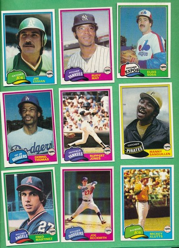 (92) 1981 Topps Baseball Cards Lot - Picture 4 of 11