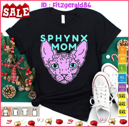 Sphynx Mom Cat Mom Sphinx haarlose Katze T-Shirt S-5XL - Bild 1 von 6