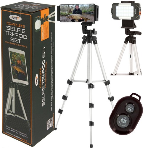 NGT Selfie Photo Phone Tripod Camera Pod Stand System Bluetooth Remote Fishing