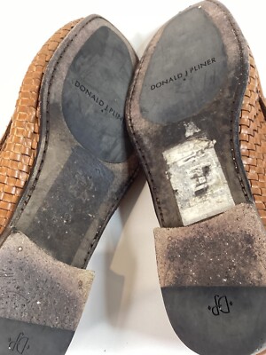 Donald J. Pliner Woven Tan Leather Bit Loafers Donald J Pliner Nadim Woven Bit Loafers Tan Men main image 3