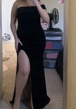 Black Long Prom Dress, Formal dress, wedding guest dress,   size 12/13