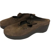 Mephisto Mobil slip on Clogs leather footbed size 38 (7)  brown   br